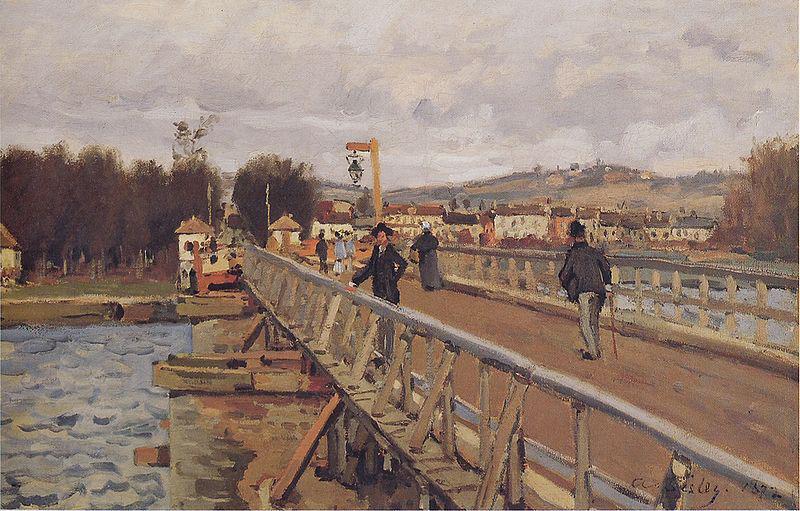 Alfred Sisley Footbridge at Argenteuil, oil painting picture